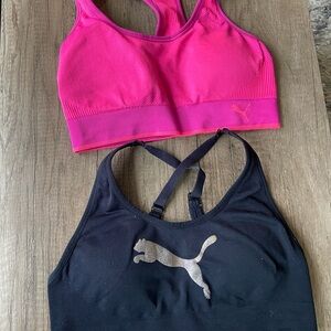 Puma Pink and Black Sports Bras